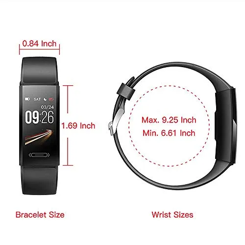 V100S Fitness Tracker with Body Temperature Heart Rate Blood Pressure Sleep Health Monitor, Activity Tracker, Step Calorie Counter Pedometer Watch for Men Women Teens (Red)