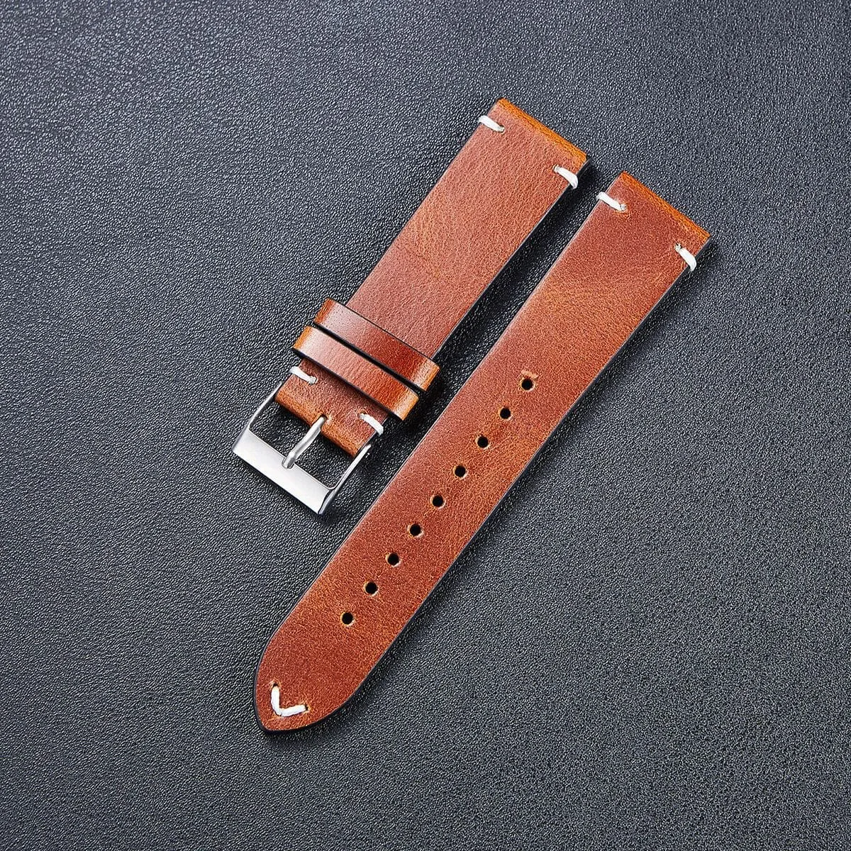 Vintage Oiled Leather Watch Straps Compatible with the Seiko 20mm Range