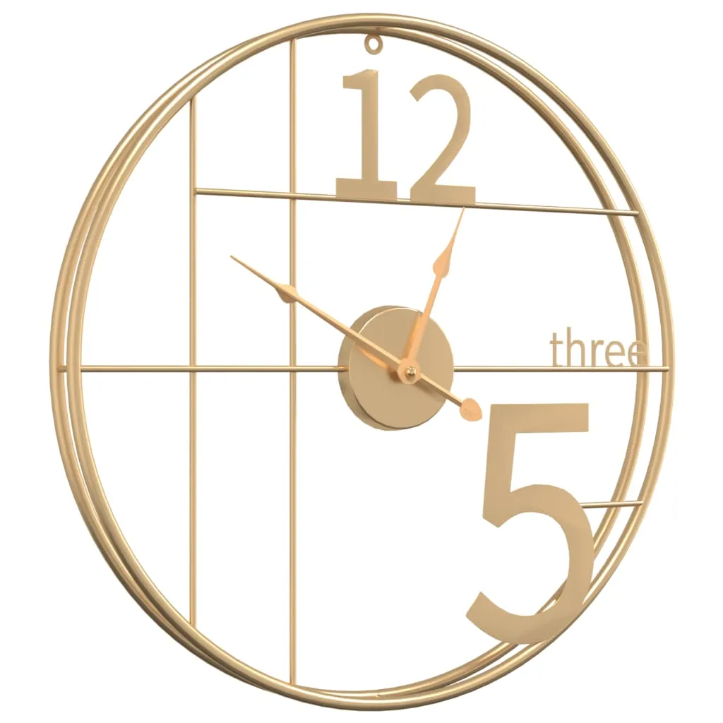 Wall Clock Gold Ø50 cm Iron