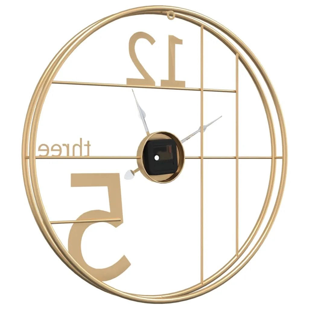 Wall Clock Gold Ø50 cm Iron