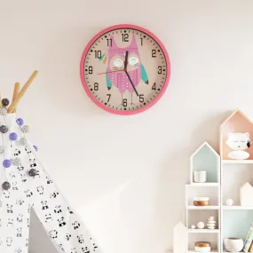 Wall Clock Pink Ø25.5 cm Polystyrene and Glass