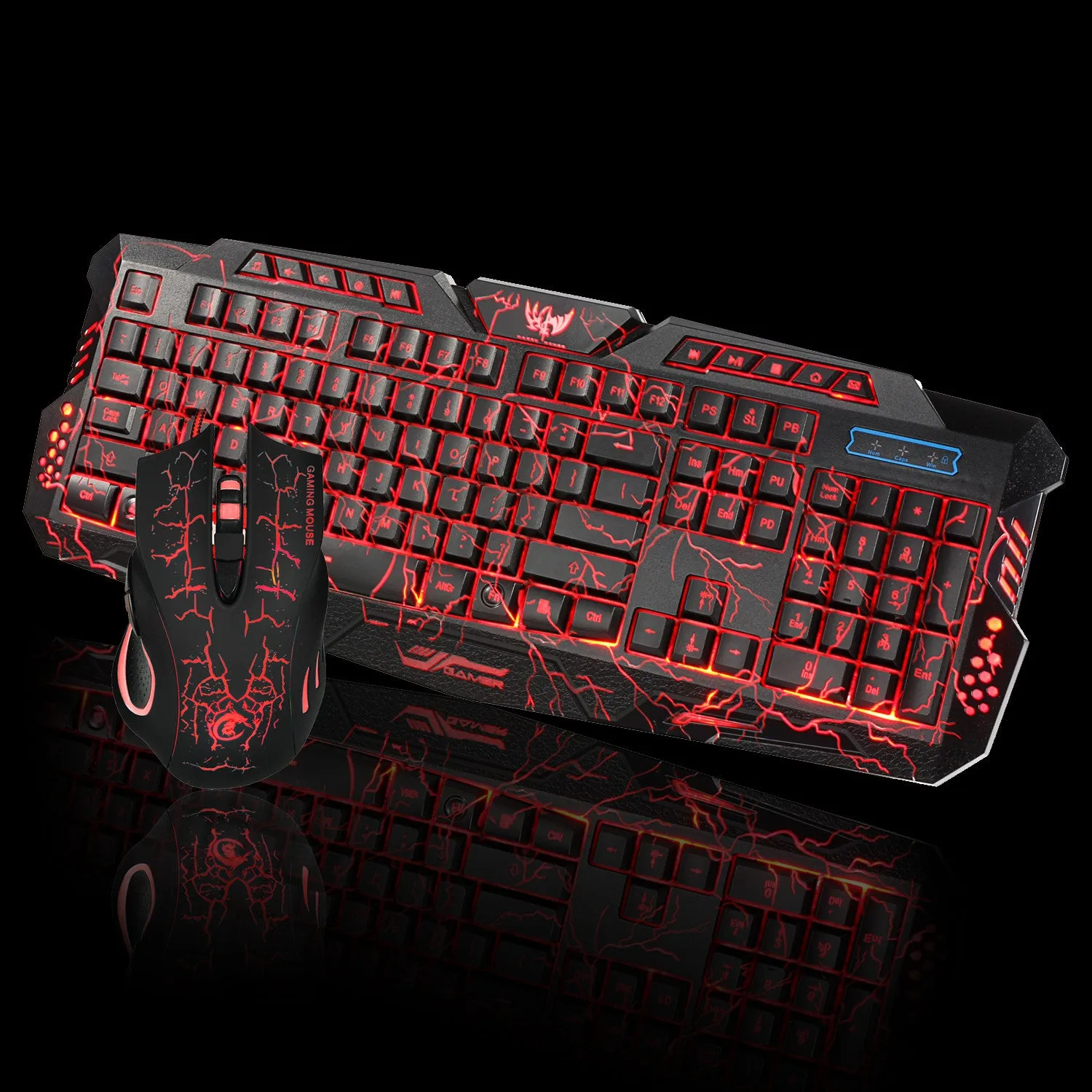 Wired 2.4G LED Gaming  keyboard and Mouse Set