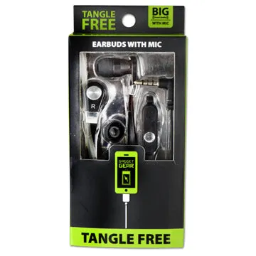 Wired Earbuds with Mic - 3 Pieces Per Pack 28824