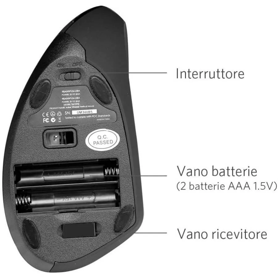 Wireless Right-Handed Vertical Ergonomic Mouse