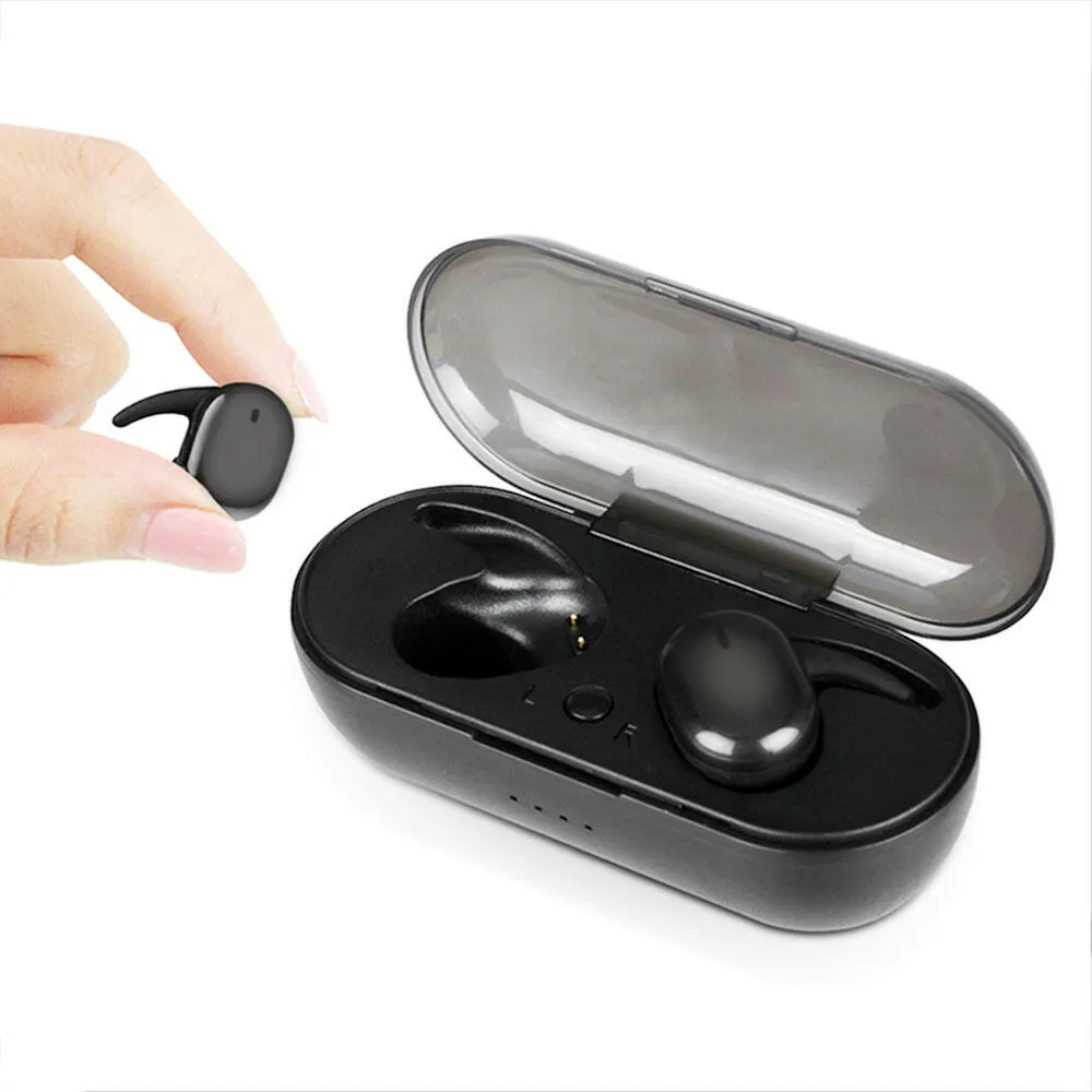 Y30 BT5.0 True Wireless Headphones Mini TWS Earbuds Sweatproof Sport Headset In-ear Earphone with Mic Charging Case Touch Control