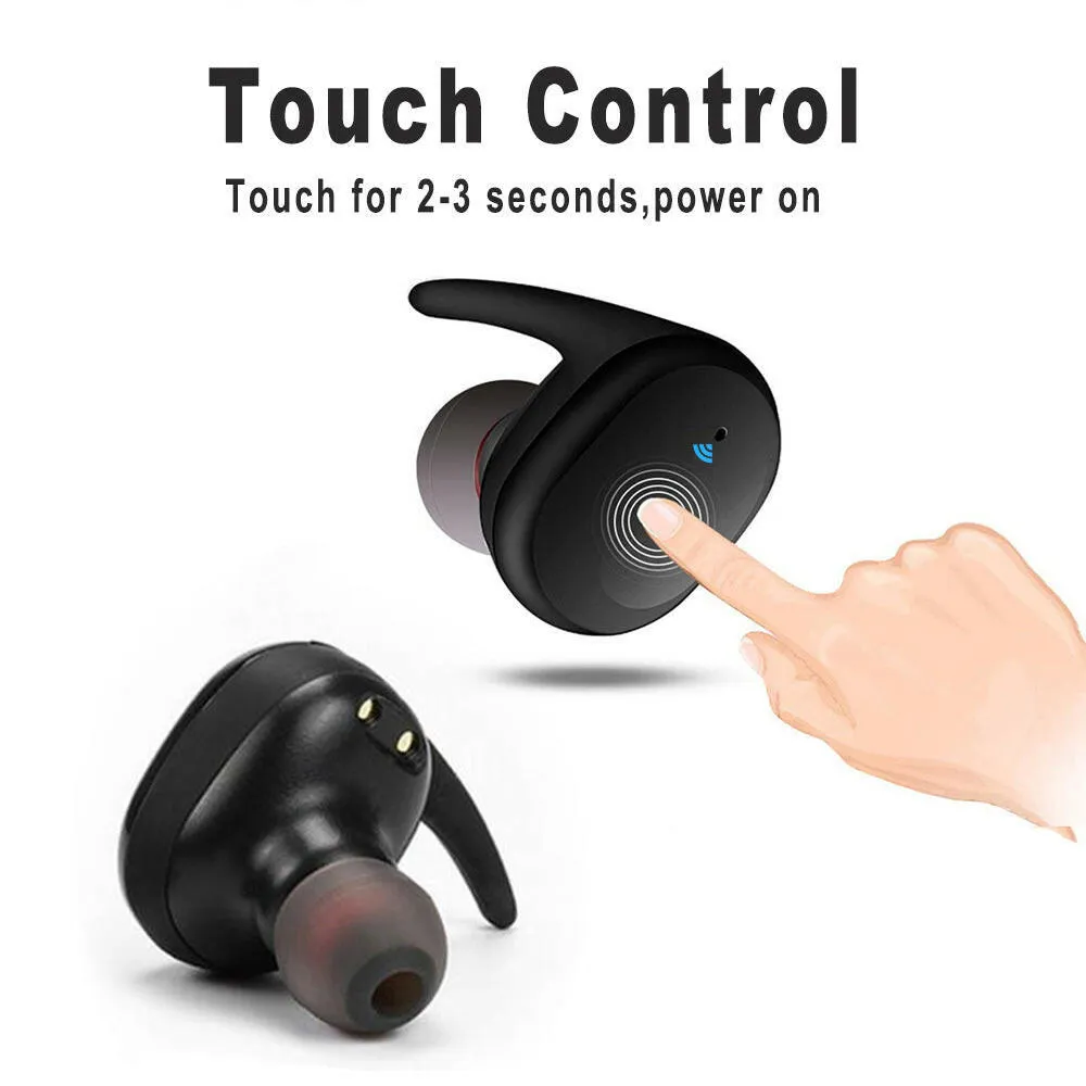 Y30 BT5.0 True Wireless Headphones Mini TWS Earbuds Sweatproof Sport Headset In-ear Earphone with Mic Charging Case Touch Control