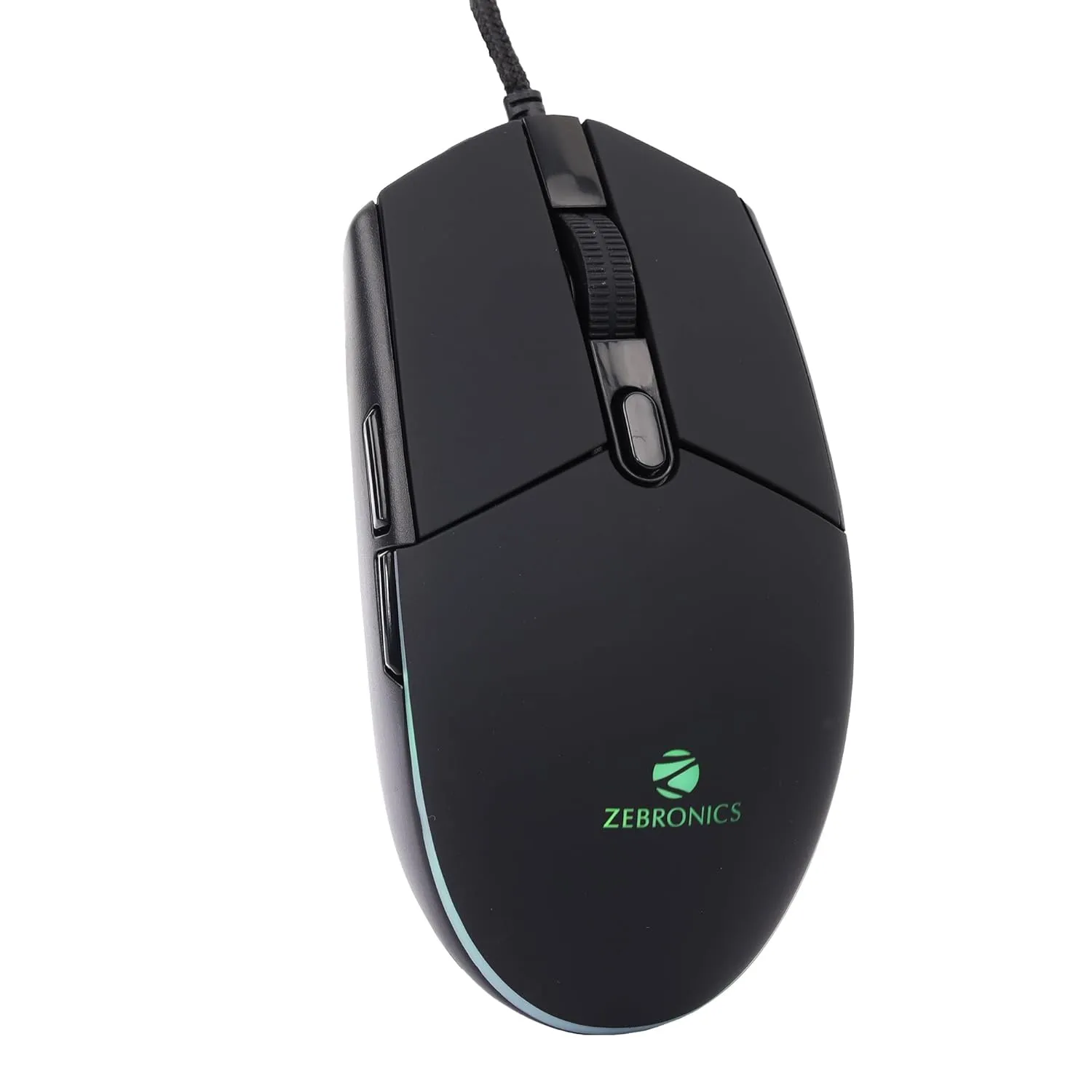 ZEBRONICS ZEB-WAR Gaming Mouse with 6 Buttons, upto 3200 DPI, Breathing LED, Braided Cable