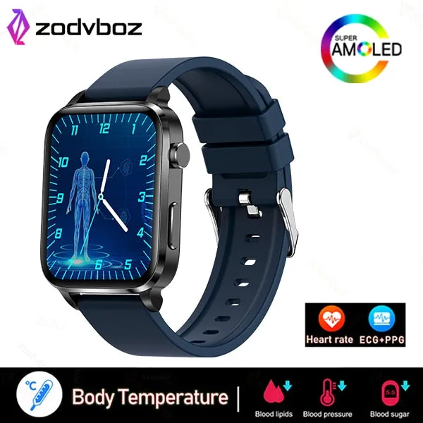 ZODVBOZ AMOLED Smart Watch Men Laser Assisted Therapy Three High Blood Pressure Monitoring IP68 Waterproof Smartwatch For Xiaomi