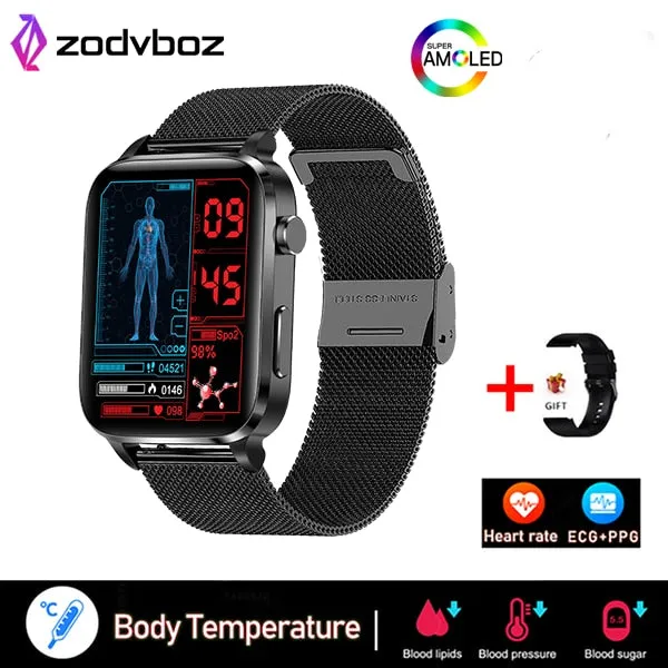 ZODVBOZ AMOLED Smart Watch Men Laser Assisted Therapy Three High Blood Pressure Monitoring IP68 Waterproof Smartwatch For Xiaomi