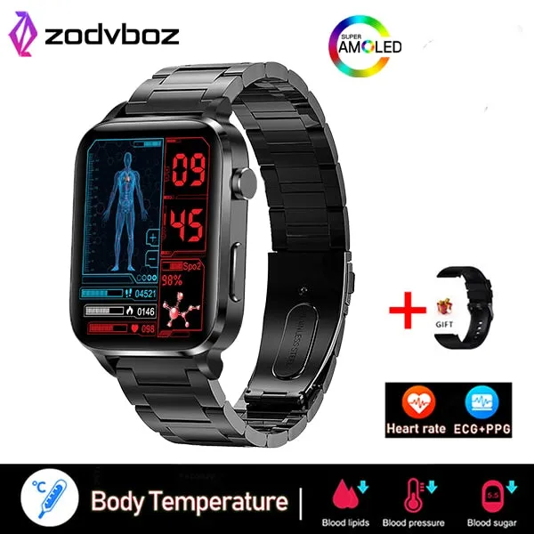 ZODVBOZ AMOLED Smart Watch Men Laser Assisted Therapy Three High Blood Pressure Monitoring IP68 Waterproof Smartwatch For Xiaomi